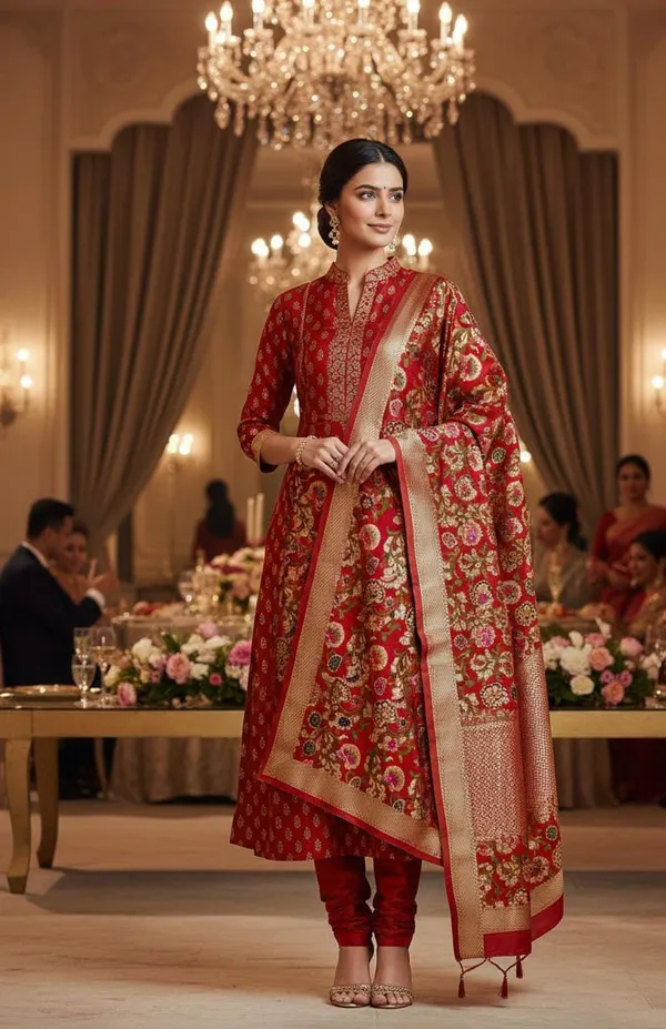 Exclusive_Banarasi_Unstitched_Salwar_kameez_with_Dupatta__BANARASI___SUIT_TOP-___silk_katan_resham_meena__weaving_booti__design_DUPATTA-__katan_silk_zari_and_resham_kimkhab_weaving__design_Bottom.__Plain_silk_katan_2.50_meter_each