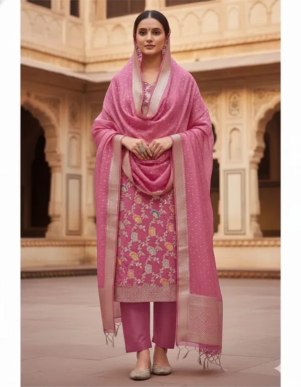 Exclusive_Banarasi_Unstitched_Salwar_kameez_with_Dupatta_BANARASI___SUIT___pure_mercerized_TOP-___pure_mercerised_Lorex_weaving_DUPATTA-__pure_mercerised_Lorex_weaving_with_handbrush_BOTTOM-___cotton_silk__dyble_plain_2.50_meter_each