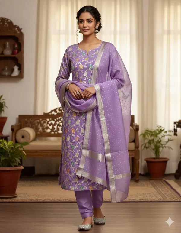 Exclusive_Banarasi_Unstitched_Salwar_kameez_with_Dupatta_BANARASI___SUIT___pure_mercerized_TOP-___pure_mercerised_Lorex_weaving_DUPATTA-__pure_mercerised_Lorex_weaving_with_handbrush_BOTTOM-___cotton_silk__dyble_plain_2.50_meter_each