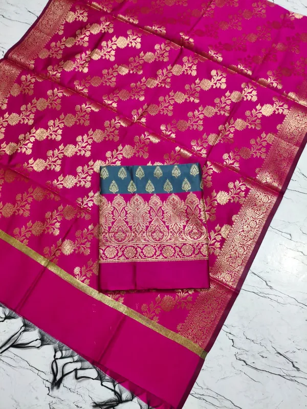 Exclusive_Banarasi_Unstitched_Salwar_kameez_with_Dupatta_BANARASI___SUIT_TOP-___silk_katan_zari_weaving_katban_design_DUPATTA-__katan_silk_zari_weaving__design_Bottom.__Plain_silk_katan_2.50_meter_each