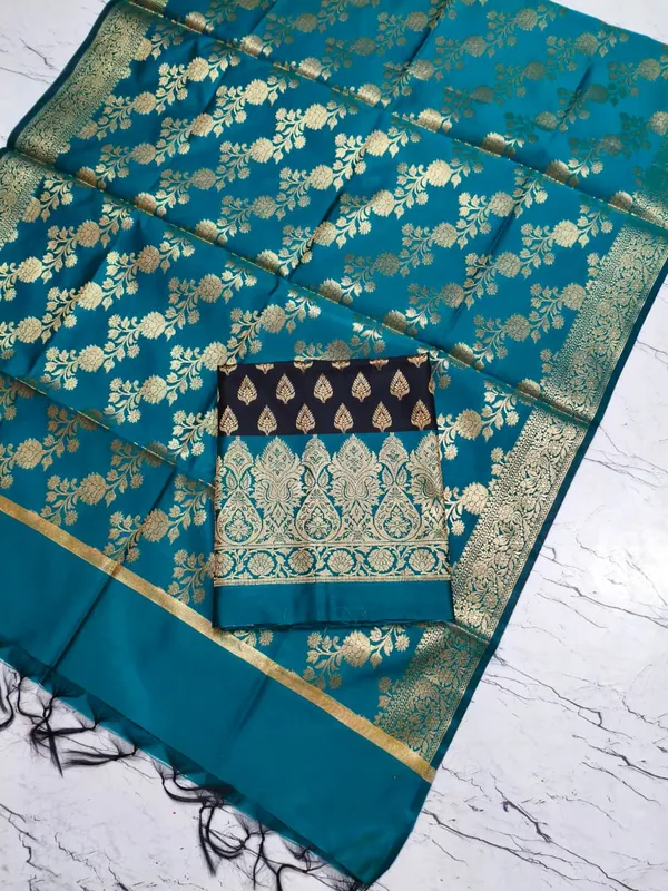 Exclusive_Banarasi_Unstitched_Salwar_kameez_with_Dupatta_BANARASI___SUIT_TOP-___silk_katan_zari_weaving_katban_design_DUPATTA-__katan_silk_zari_weaving__design_Bottom.__Plain_silk_katan_2.50_meter_each