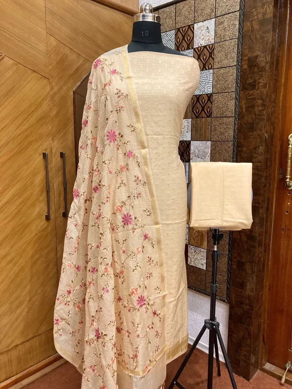 Exclusive_Banarasi_Unstitched_Salwar_kameez_with_Dupatta_BANARASI___SUIT___pure_mercerized_TOP-___pure_mercerised_Lorex_weaving_DUPATTA-_kota_check_with_embroidery_BOTTOM-___cotton_silk__dyble_plain_2.50_meter_each