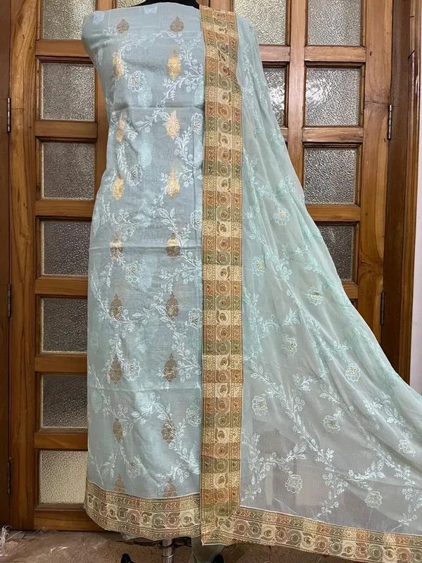 Chanderi_silk_suit_dupatta_with_Resham_&_zari_embroderiy_work_&_plain_Bottom..