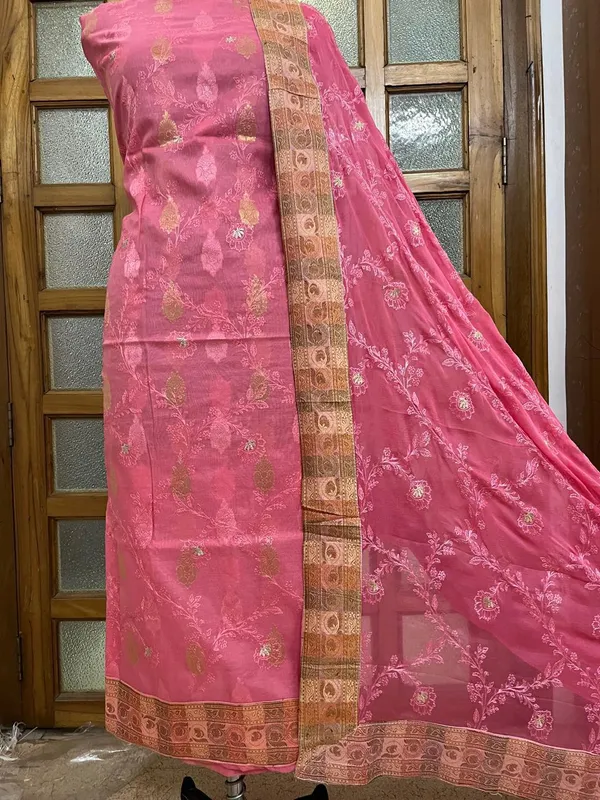 Chanderi_silk_suit_dupatta_with_Resham_&_zari_embroderiy_work_&_plain_Bottom..