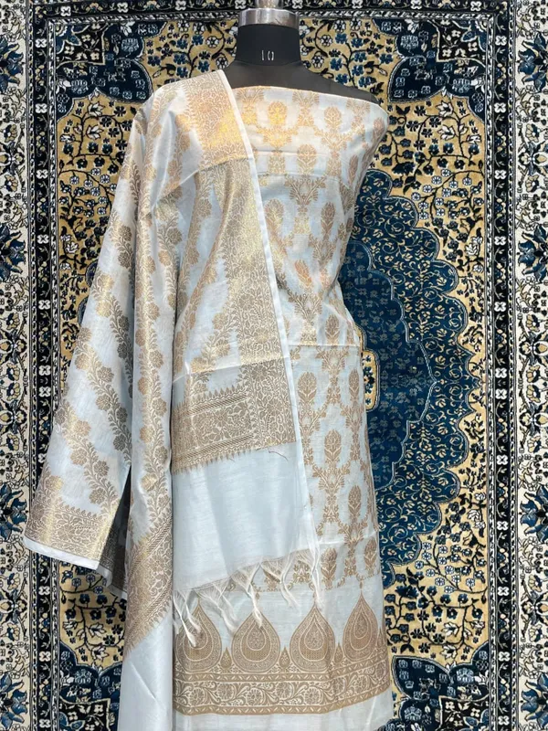 Exclusive_Banarasi_Unstitched_Salwar_kameez_with_Dupatta_BANARASI___SUIT*cotton____silk_suit_TOP-_cotton_silk_zari_weaving_DUPATTA-__cotton__silk_zari_weaving_BOTTOM-___cotton_silk_plain_2.50_meter_each