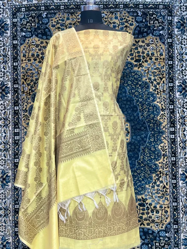 Exclusive_Banarasi_Unstitched_Salwar_kameez_with_Dupatta_BANARASI___SUIT*cotton____silk_suit_TOP-_cotton_silk_zari_weaving_DUPATTA-__cotton__silk_zari_weaving_BOTTOM-___cotton_silk_plain_2.50_meter_each