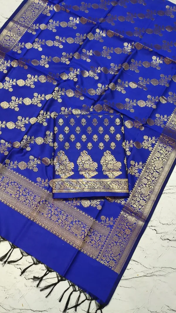Exclusive_Banarasi_Unstitched_Salwar_kameez_with_Dupatta_BANARASI___SUIT_TOP-___silk_katan_zari_weaving_booti_daman_design_DUPATTA-__katan_silk_zari_weaving__design_Bottom.__Plain_silk_katan_2.50_meter_each