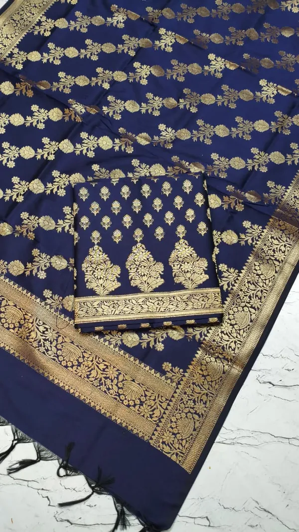 Exclusive_Banarasi_Unstitched_Salwar_kameez_with_Dupatta_BANARASI___SUIT_TOP-___silk_katan_zari_weaving_booti_daman_design_DUPATTA-__katan_silk_zari_weaving__design_Bottom.__Plain_silk_katan_2.50_meter_each