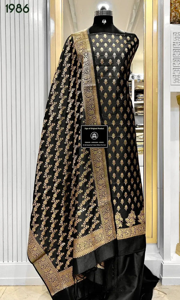 Exclusive_Banarasi_Unstitched_Salwar_kameez_with_Dupatta_BANARASI___SUIT_TOP-___silk_katan_zari_weaving_booti_daman_design_DUPATTA-__katan_silk_zari_weaving__design_Bottom.__Plain_silk_katan_2.50_meter_each