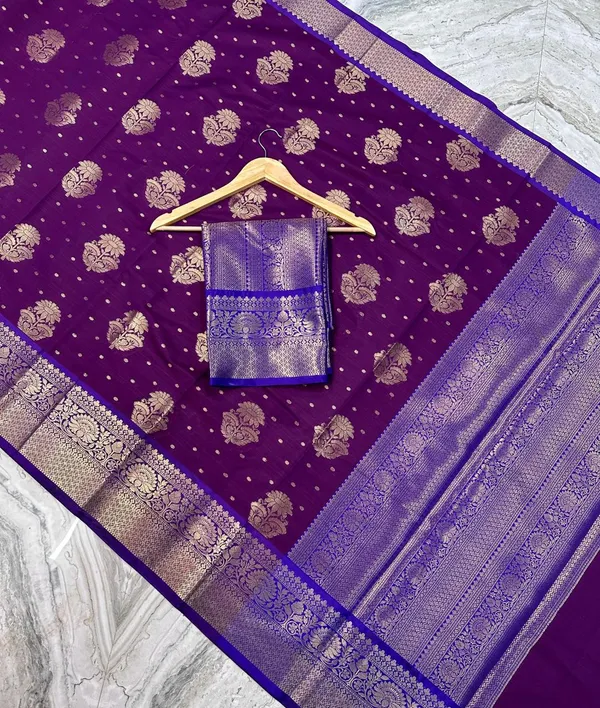 Exclusive_Premium_Banarasi_semi_silk_Saree_with_gold_zari_buta_weaving