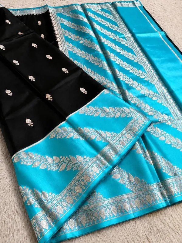 Exclusive_Premium_Banarasi_raw_mango_silk_Saree_with_gold_zari_buta_weaving..contrast_aanchal_border