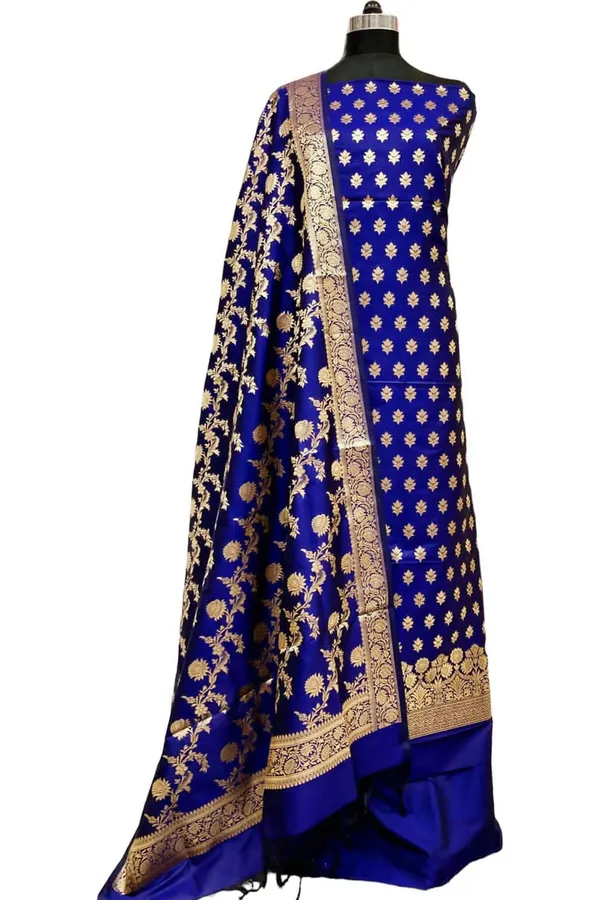 Exclusive_Banarasi_Unstitched_Salwar_kameez_with_Dupatta*___*BANARASI_SUIT*__*TOP-_Kataan_Silk_with_zari_Buta___*DUPATTA-_Kataan_Silk_with_Zari_Jaal_*BOTTOM-*_Silk_plain__*2.50_meter_each*
