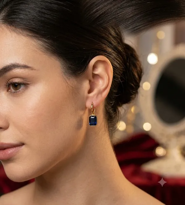 Elegant_18K_Gold-Plated_Stainless_Steel_Dark_Blue_Crystal_Dangle_Hoop_Earrings_for_Women_Key_Features_&_Highlights_Material:_Premium_Stainless_Steel_with_Gold_Plating_(Anti-tarnish,_Rust-free)_Stone:_High-shine_Emerald-cut_Dark_Blue_Gemstone_/_Sapphire_Crystal_Closure:_Secure_Latch_Back_/_Huggie_Hoop_Style:_Luxury_Vintage_&_Modern_Minimalist_Dangle_Earrings_Skin-Friendly:_Hypoallergenic,_Lead-free,_and_Nickel-free_for_sensitive_skin