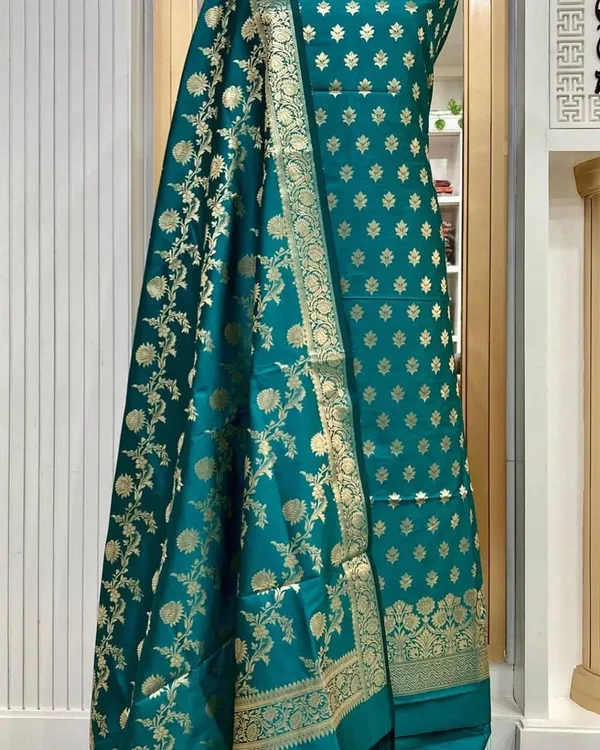 Exclusive_Banarasi_Unstitched_Salwar_kameez_with_Dupatta*___*BANARASI_SUIT*__*TOP-_Kataan_Silk_with_zari_Buta___*DUPATTA-_Kataan_Silk_with_Zari_Jaal_*BOTTOM-*_Silk_plain__*2.50_meter_each*