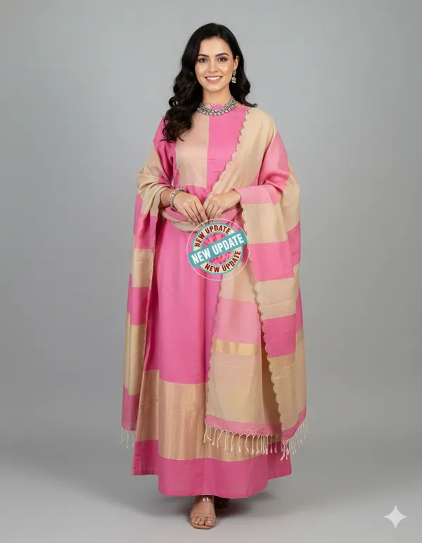 Exclusive_Banarasi_Unstitched_Salwar_kameez_with_Dupatta🦋*___*BANARASI_SUIT*cotton_suit__*TOP-_cotton_with_zari_stripe___*DUPATTA-_cotton_with_zari_patta_cotton__*BOTTOM-*_cotton_plain__*2.50_meter_each*