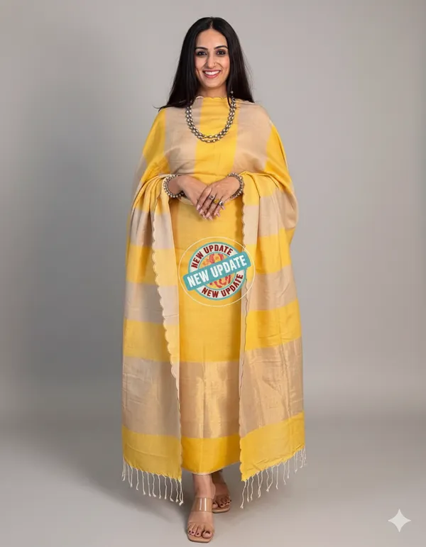 Exclusive_Banarasi_Unstitched_Salwar_kameez_with_Dupatta🦋*___*BANARASI_SUIT*cotton_suit__*TOP-_cotton_with_zari_stripe___*DUPATTA-_cotton_with_zari_patta_cotton__*BOTTOM-*_cotton_plain__*2.50_meter_each*