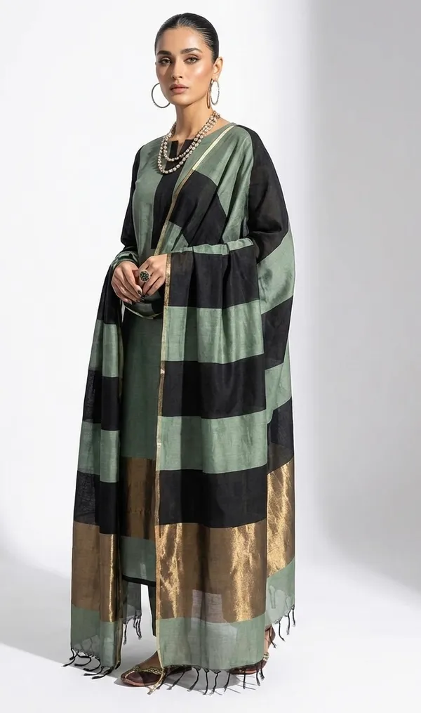 Exclusive_Banarasi_Unstitched_Salwar_kameez_with_Dupatta🦋*___*BANARASI_SUIT*cotton_suit__*TOP-_cotton_with_zari_stripe___*DUPATTA-_cotton_with_zari_patta_cotton__*BOTTOM-*_cotton_plain__*2.50_meter_each*