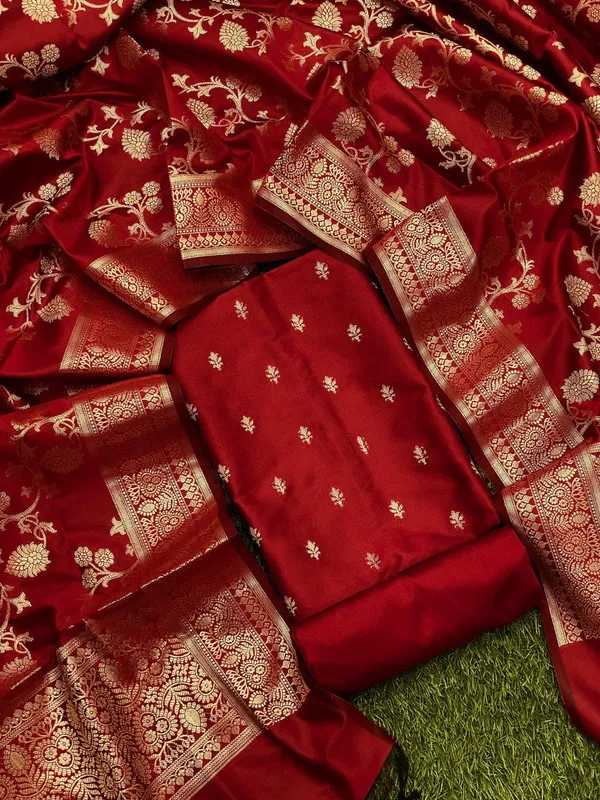 Exclusive_Banarasi_Unstitched_Salwar_kameez_with_Dupatta_BANARASI___SUIT_TOP-___silk_katan_zari_weaving_katban_design_DUPATTA-__katan_silk_zari_weaving__design__Bottom.__Plain_silk_katan_2.50_meter_each
