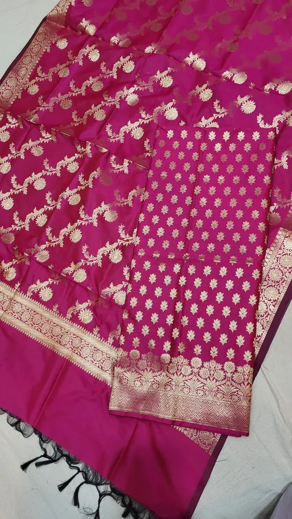 Exclusive_Banarasi_Unstitched_Salwar_kameez_with_Dupatta*___*BANARASI_SUIT*__*TOP-_Kataan_Silk_with_zari_Buta___*DUPATTA-_Kataan_Silk_with_Zari_Jaal_*BOTTOM-*_Silk_plain__*2.50_meter_each*