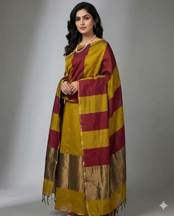 Exclusive_Banarasi_Unstitched_Salwar_kameez_with_Dupatta🦋*___*BANARASI_SUIT*cotton_suit__*TOP-_cotton_with_zari_stripe___*DUPATTA-_cotton_with_zari_patta_cotton__*BOTTOM-*_cotton_plain__*2.50_meter_each*