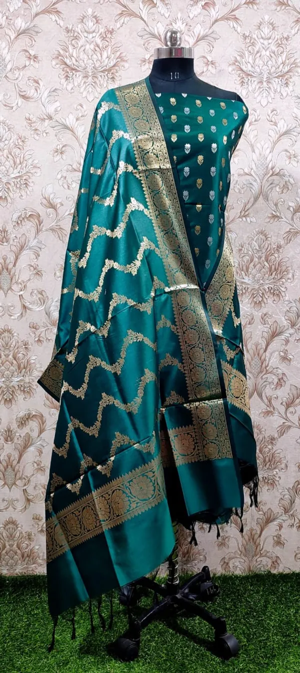 Exclusive_Banarasi_Unstitched_Salwar_kameez_with_Dupatta*___*BANARASI_SUIT*__*TOP-_Kataan_Silk_with_zari_Buta___*DUPATTA-_Kataan_Silk_with_Zari_Jaal_*BOTTOM-*_Silk_plain__*2.50_meter_each*