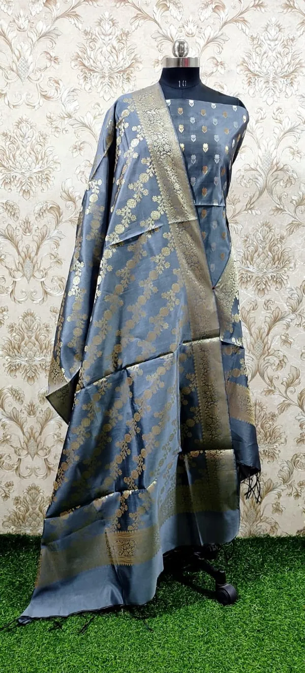 Exclusive_Banarasi_Unstitched_Salwar_kameez_with_Dupatta*___*BANARASI_SUIT*__*TOP-_Kataan_Silk_with_zari_Buta___*DUPATTA-_Kataan_Silk_with_Zari_Jaal_*BOTTOM-*_Silk_plain__*2.50_meter_each*