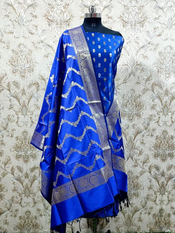 Exclusive_Banarasi_Unstitched_Salwar_kameez_with_Dupatta*___*BANARASI_SUIT*__*TOP-_Kataan_Silk_with_zari_Buta___*DUPATTA-_Kataan_Silk_with_Zari_Jaal_*BOTTOM-*_Silk_plain__*2.50_meter_each*