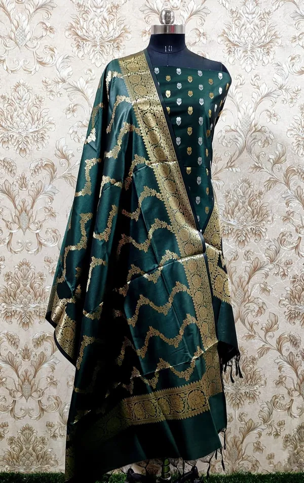 Exclusive_Banarasi_Unstitched_Salwar_kameez_with_Dupatta*___*BANARASI_SUIT*__*TOP-_Kataan_Silk_with_zari_Buta___*DUPATTA-_Kataan_Silk_with_Zari_Jaal_*BOTTOM-*_Silk_plain__*2.50_meter_each*