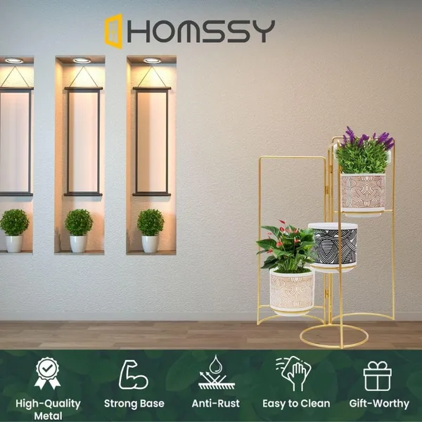 Folding_Stand_With_3_Pot_(52_Cm)_Elegant_And_Durable_Indoor/Outdoor_Planters_|_For_Home_And_Garden_Decor