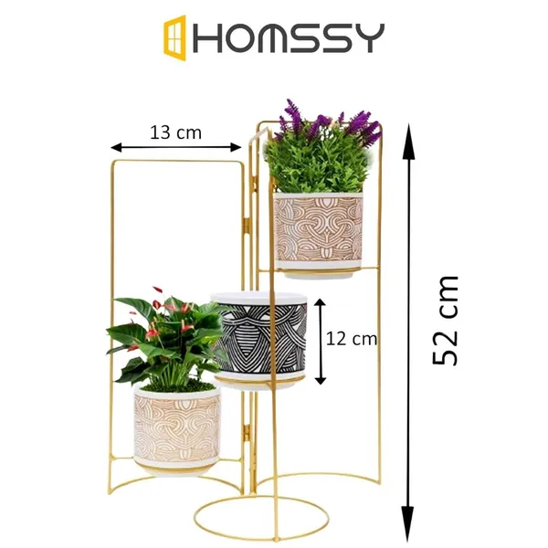 Folding_Stand_With_3_Pot_(52_Cm)_Elegant_And_Durable_Indoor/Outdoor_Planters_|_For_Home_And_Garden_Decor