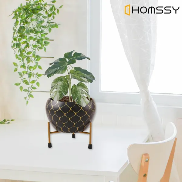 Black_Wave_Iron_Designer_Pot_Elegant_Decorative_Planter_|_For_Indoor_And_Outdoor_Use