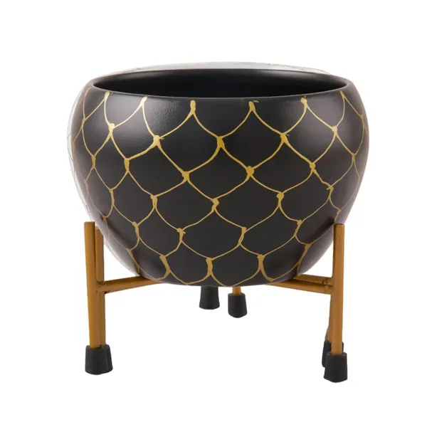 Black_Wave_Iron_Designer_Pot_Elegant_Decorative_Planter_|_For_Indoor_And_Outdoor_Use