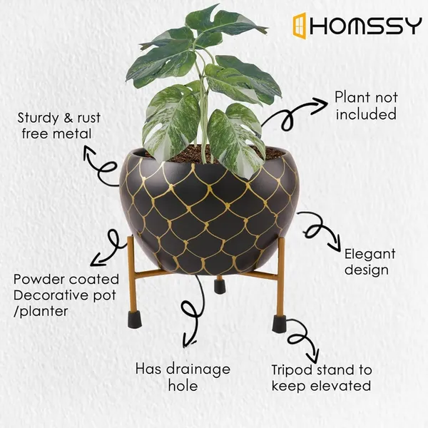 Black_Wave_Iron_Designer_Pot_Elegant_Decorative_Planter_|_For_Indoor_And_Outdoor_Use