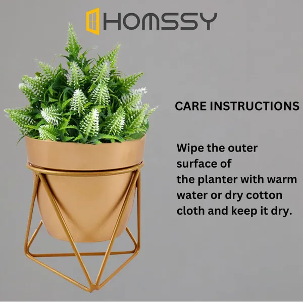 Gold_Small_Pot_With_Gold_Stand__Elegant_Decorative_Planter_|_For_Indoor_And_Outdoor_Use