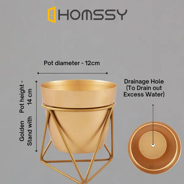 Gold_Small_Pot_With_Gold_Stand__Elegant_Decorative_Planter_|_For_Indoor_And_Outdoor_Use