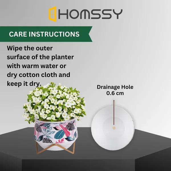 Metal_Pot_With_Stand_(6._5_Inch)__Elegant_Decorative_Planter_|_For_Indoor_And_Outdoor_Use