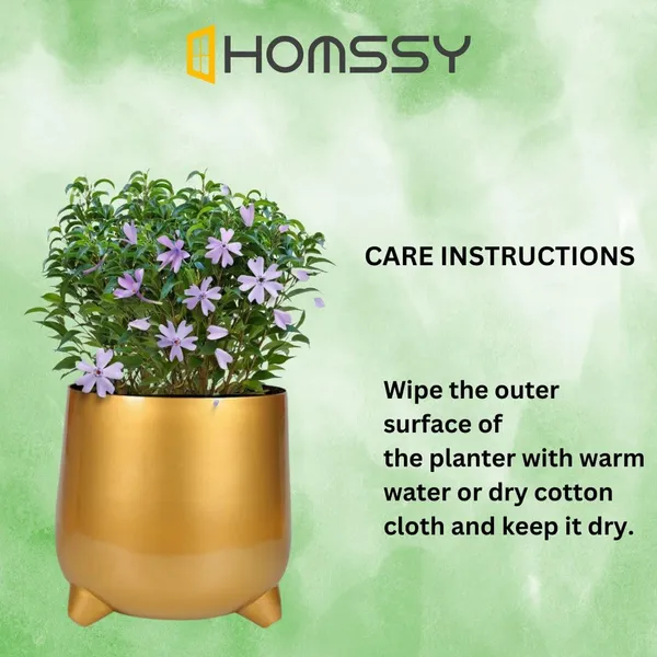 Gold_Iron_Finish_Pot_Metal_Pot_Elegant_And_Durable_Indoor/Outdoor_Planter_|_For_Home_And_Garden_Decor