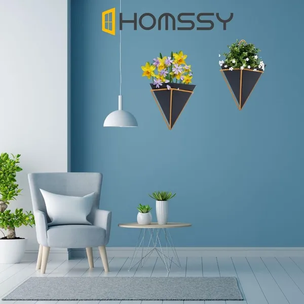 Pack_Of_2_Black_Iron_Elegant_And_Durable_Indoor/Outdoor_Wall_Hanging_Planters_|_For_Home_And_Garden_Decor