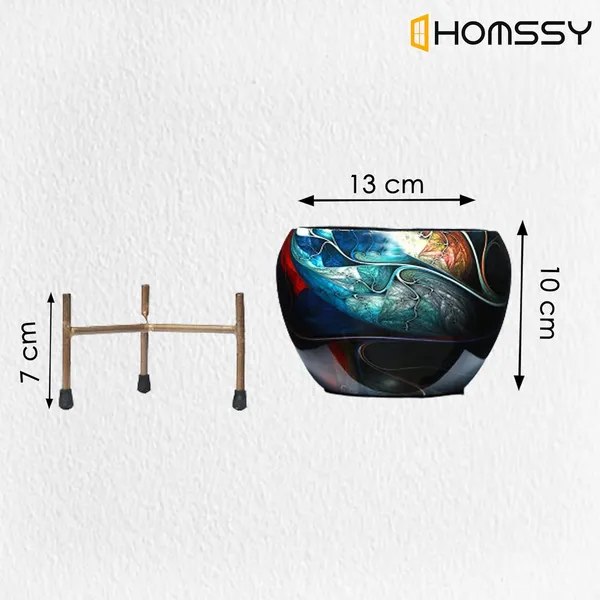 Printed_Metal_Planter_With_Tripod_Metal_Stand_Rust_Free_Designer_Metallic_Pots_With_Stand_Metal_Plant_Pots_|_For_Living_Room_(Plants_Not_Included)