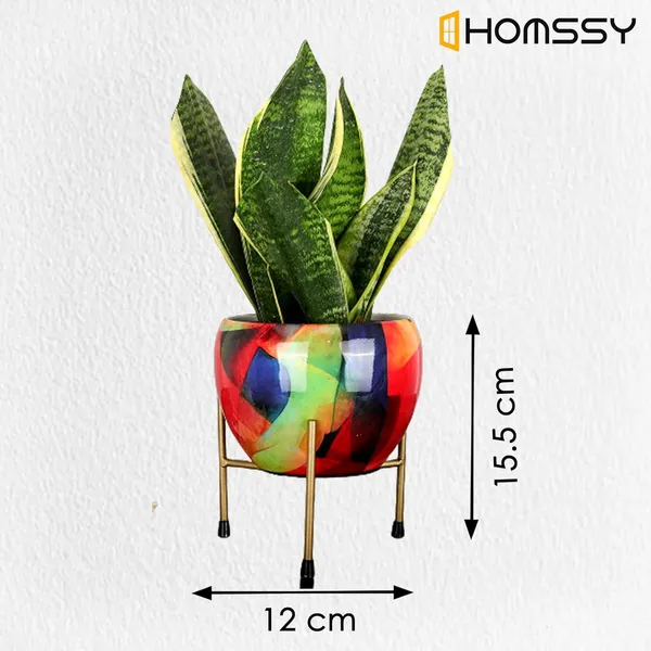Printed_Metal_Rust_Free_Designer_Planter_With_Tripod_Metal_Stand_|_For_Living_Room_(Plants_Not_Included)
