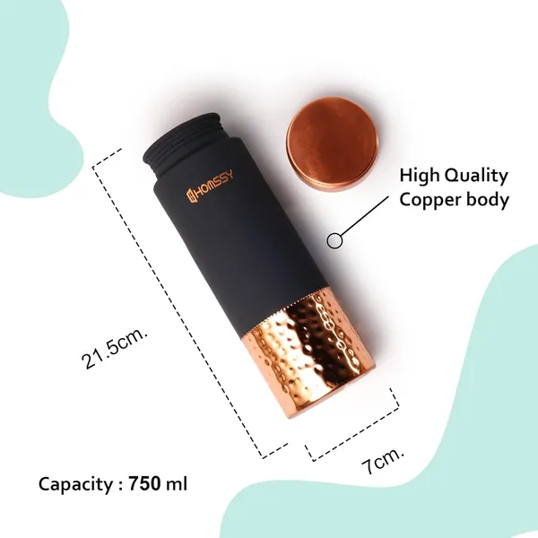 Grey_Hammred_Pure_Copper_With_Leak_Proof_Lid_Premium_Silicone_Coating_Water_Bottle