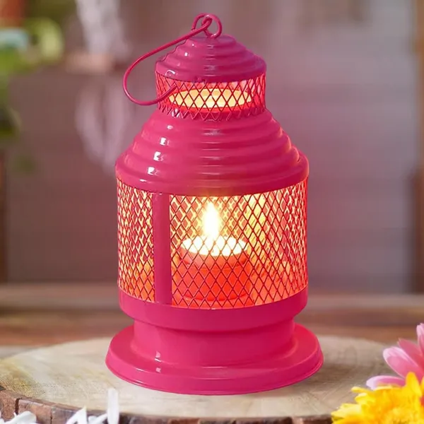 Red_Handcrafted_Metal_Hanging_Lantern_(8_*_5_Inch)_Gift_|_For_Every_Occasion_Tea_Light_Candle