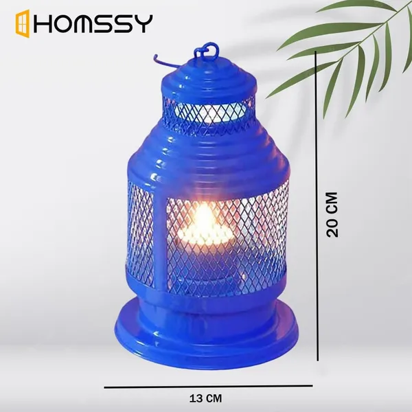Blue_Handcrafted_Metal_Hanging_Lantern_(8_*_5_Inch)_|_For_Every_OccasionTea_Light_Candle_Holder