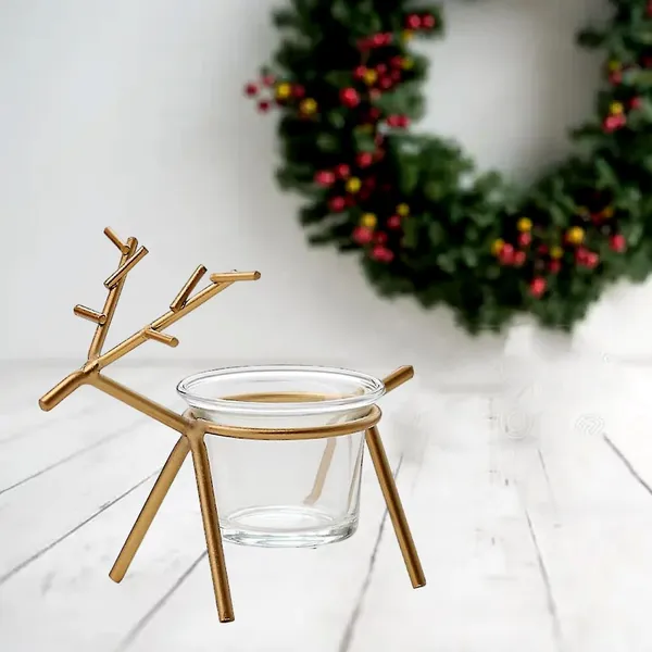 Gold_Deer_Shape_Handcrafted_Metal_Tea_Light_Candle_Holder_|_For_Diwali_Festival_Gift_|_For_Every_Occasion