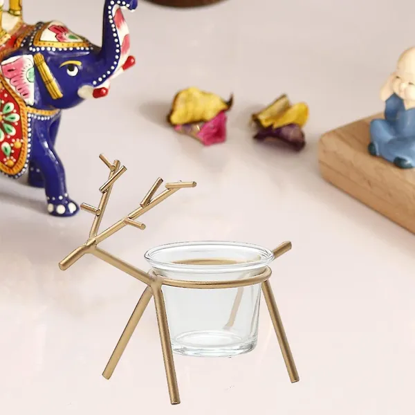 Gold_Deer_Shape_Handcrafted_Metal_Tea_Light_Candle_Holder_|_For_Diwali_Festival_Gift_|_For_Every_Occasion