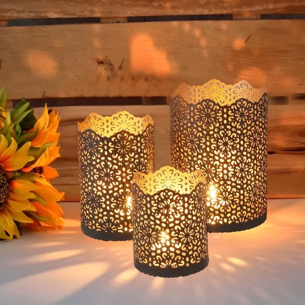 Pack_Of_3_Gold_Handcrafted_Metal_Border_Votive_Goden_Tea_Light_Candle_Holder_Gift_|_For_Every_Occasion