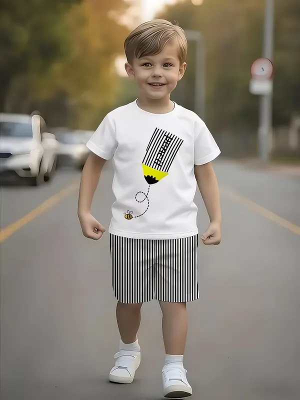 Boys_Cool_Graphic_Print_T-Shirt_with_Striped_Shorts_Co-ord_Set