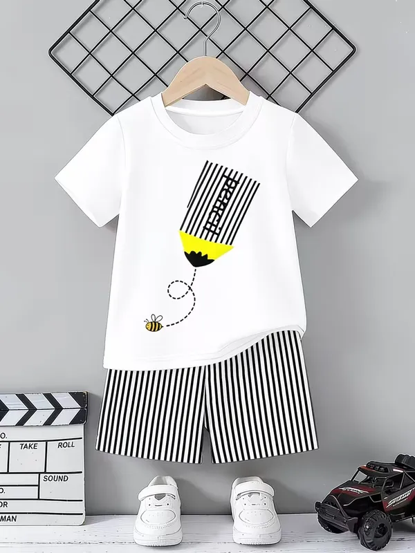 Boys_Cool_Graphic_Print_T-Shirt_with_Striped_Shorts_Co-ord_Set