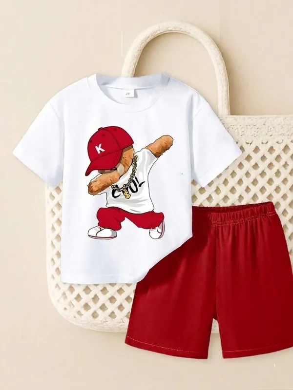 Boys_Trendy_Dab_Print_T-Shirt_with_Red_Shorts_Co-ord_Set