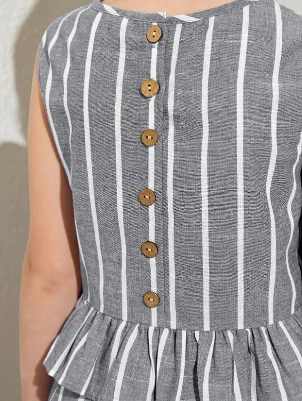 Charcoal_Grey_Striped_Peplum_Jumpsuit_For_Girls